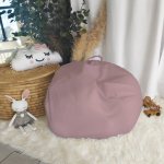 Hide And Seat Bean Bag Buddy Storage Bag Plain Dusty Pink