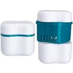 Denture Box Green Built In Drainer