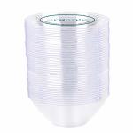 6 Oz 200 Count Clear Plastic Organic Party Dessert Bowls Premium Heavyweight Elegant Disposable Tableware Dishes