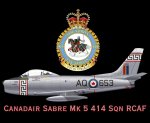Canadair Sabre Mk 5 414 Sqn Rcaf Mouse Pad