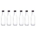 6 Pack Consol Glass Sauce Bottles 250ML With Screw Caps