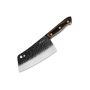 7 Inch Full Tang Hammered Chef Cleaver Knife With Hole