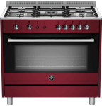 90CM Rustica Full Gas Stove Burgundy RUS95C81DVI