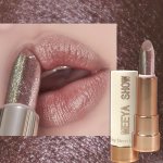 Nude Brown Pearlescent Lipstick Chewy Golden Metallic Texture With Golden Bling Glitter Lipstick Suitable For All Skin Tone Dail