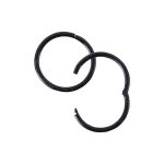 Sensitive Hinged Hoop Assorted - Matt Black