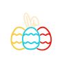 Neon Easter Eggs Sign For Easter Decorations Party Home Room Decor