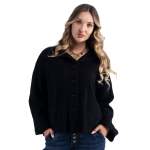 Knitted Swing Jacket - Black Free