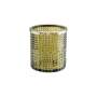 Green Votive With Gold Rim