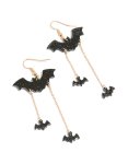 Goldair Gold Bat Chain Drop Earrings