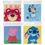 4PCS Bluey 20CM Cotton Painting Bundle
