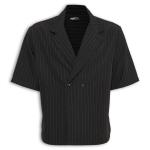 Black Stripe Cross-over Jacket