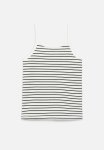PoP Candy Striped Cami Vest-white & Black
