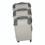 3-PIECE Hard Shell Abs Luggage Set - White