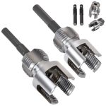 Muaoush 2PCS Pvc Pipe Threader Kit - Dual-function Internal & External Pipe Threading Tool For 1 2"& 3 4" Pvc plastic Pipes