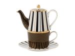 Maxwell & Williams Teas & C's Regency Tea For One With Infuser - 340mL - Black