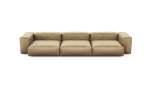 Three Module Sofa - Velvet - Caramel - 377CM X 136CM