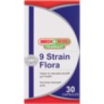 Pharmacy 9 Strain Flora Blend Probiotic Capsules 30 Pack