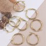 10pcs Golden Open Earrings Circle Stainless Steel Earring Hooks Loop Base Ear Ring For Jewelry Making DIY Earring Accessories