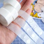 100PCS Transparent Double-sided Dot Tape Pvc Adhesive For Scrapbooking & Crafts