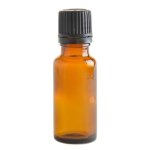 20ML Amber Glass Bottle With Slow Flow Dropper Cap - Black