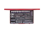 Socket Set 1 4" 3 8" & 1 2" Combination 62PC
