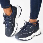 Pierre Cardin Ladies Chunky Sneaker - Navy Pewter - 8