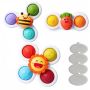 3-PIECE Baby Sensory Fidget Spinner Toy With Suction Cups 6 Months+