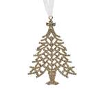 Iron Tree With Cutouts 0.2X7.5X10CM - Gold