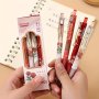 Vintage Rose Retractable Ballpoint Pens - Medium Point Black Ink Writing Pens For School And Office Supplies Kawaii Stationery Essentials 4/8/12pcs Pack