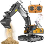 Adthlier Remote Control Excavator Toy For Boys 6-11 Yrs Old 11-CHANNEL Rc Excavator Toy With Metal Shovel 2.4GHZ Rc Construction