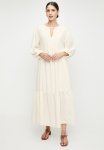 Edit Printed Tiered Midi Dress - Perfectly Pale