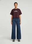 G-star Raw Felt Logo Maroon Boxy T-Shirt - XL Red