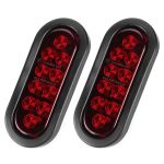 10LED Side Marker Light 2PCS Red Oval 6IN