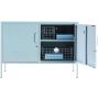 Steel Swing Door Tv Stand Locker Lowdown Storage Cabinet - Ocean Blue