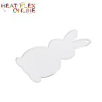 Easter Bunny 100MMX50MM 3MM Clear
