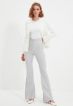 Flared Trousers - Grey
