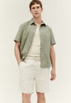 Regular Fit Linen-blend Shorts - Light Beige