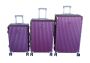 3-PIECE Abs Luggage Set-durable Hard-shell Spinner Suitcases Lock.