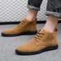 Men's Casual Chukka Boots Breathable Slip-resistant Lace-up Walking Shoes For Outdoor Spring Autumn And Winter