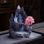1PC Resin Backflow Incense Burner Sandalwood Decoration Household Indoor Bedroom Aromatherapy Toilet Deodorant Mosquito Repellen
