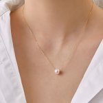 Elegant Golden-tone Alloy Necklace With White Faux Pearl Pendant - Perfect For Everyday & Party Wear Ideal Valentine's Gift