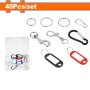 40 Piece Key Ring Accessories WKC1B01