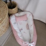 Baby Nest Baby Sleeping Pod Rainbow Dandelion Pink