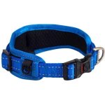 Rogz Utility Classic Padded Large Dog Collar - Blue Reflective Waggs Online Pet Shop