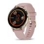 Garmin Venu 3S - Soft Gold Stainless Steel Bezel With Dust Rose Case And Silicone Band