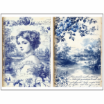 Tear Resistant Deco Print Lady At The Lake