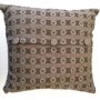 Brown Striped Cushion Beige With Buttons