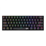 Redragon Draconic Mechanical 61 Key|bluetooth 5.0|RGB 9 Colour Modes|rechargable Battery|type-c Charging Cable Gaming Keyboard B