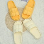 Men's Solid Colour Open Toe Breathable Simple Style Slippers Comfy Non Slip Casual Eva Slides Men's Indoor Footwear