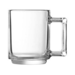 Clear Glass Mug Arc Bonne Heure Mug 250ML Tempered Set Of 6